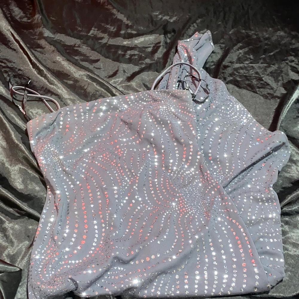 Arianna by Rachel Kaye Vintage Asymmetrical Midi Dress